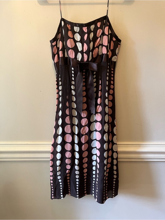 Harold's Dresses & Skirts - Vintage Y2K brown and pink polka dot spaghetti strap dress size 8 juniors